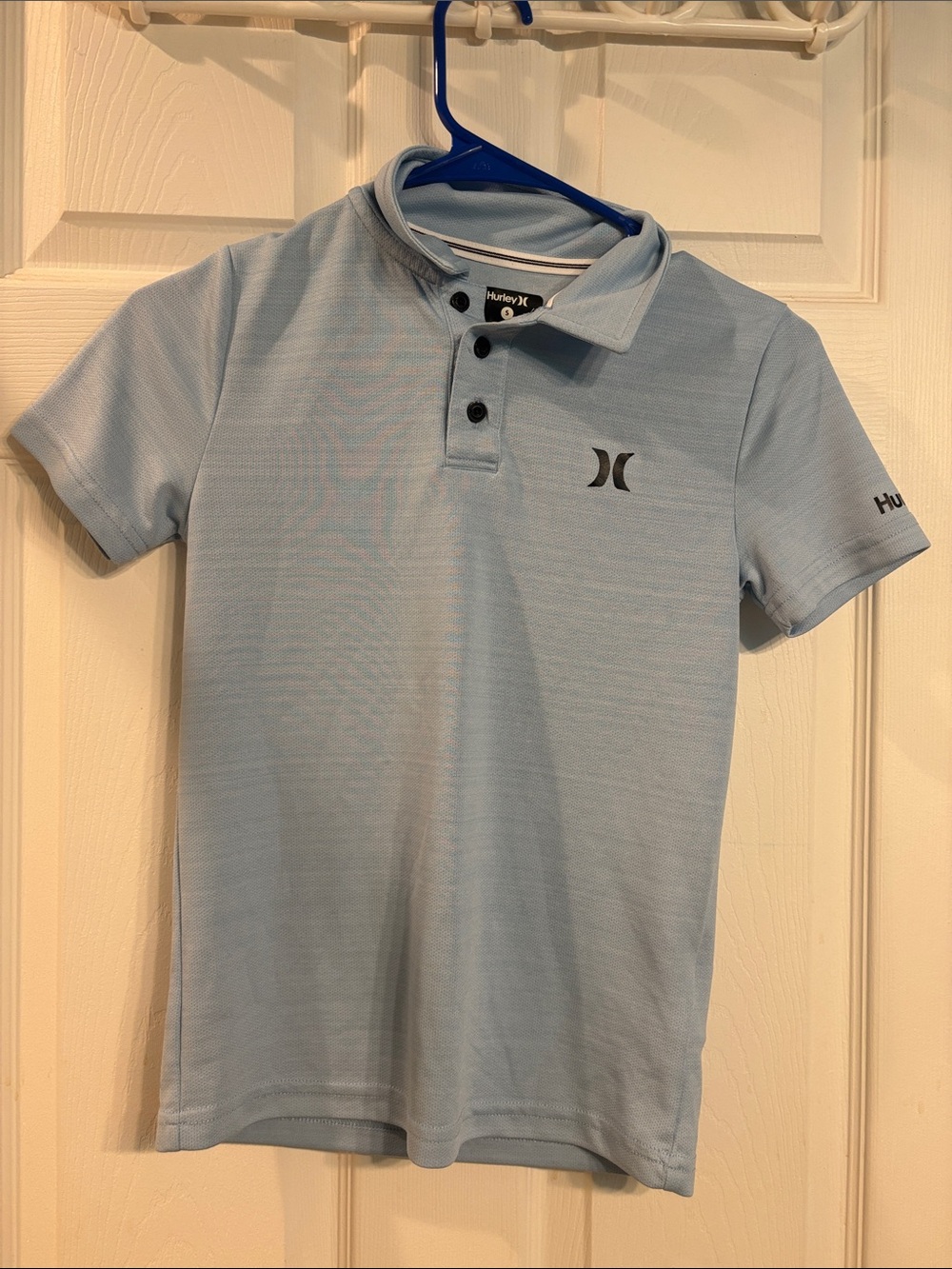 Hurley Light Blue Boys' Short-Sleeve Button-Down Polo